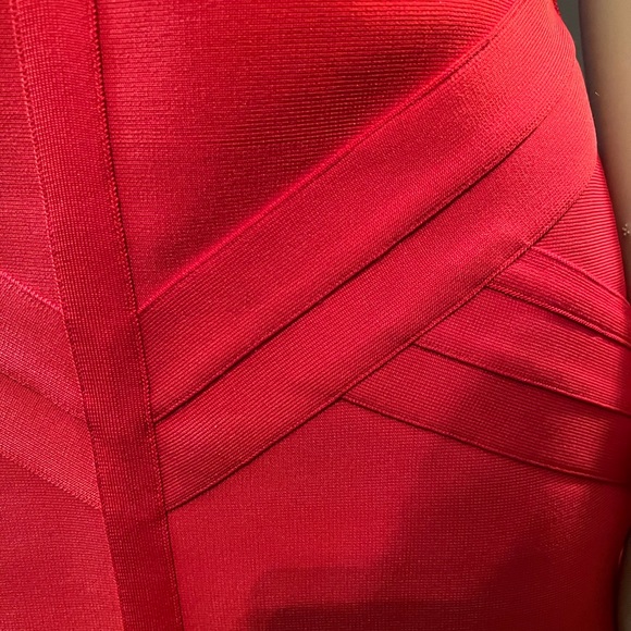 NWOT ADYCE Off Shoulder Bodycon Bandage Red Dress - Picture 8 of 13